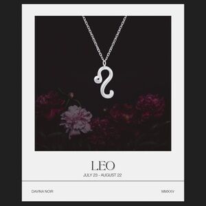 Leo Zodiac 925 Sterling Silver Tiny Necklace